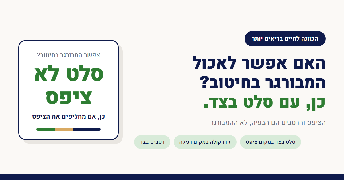 האם אפשר לאכול המבורגר בחיטוב?