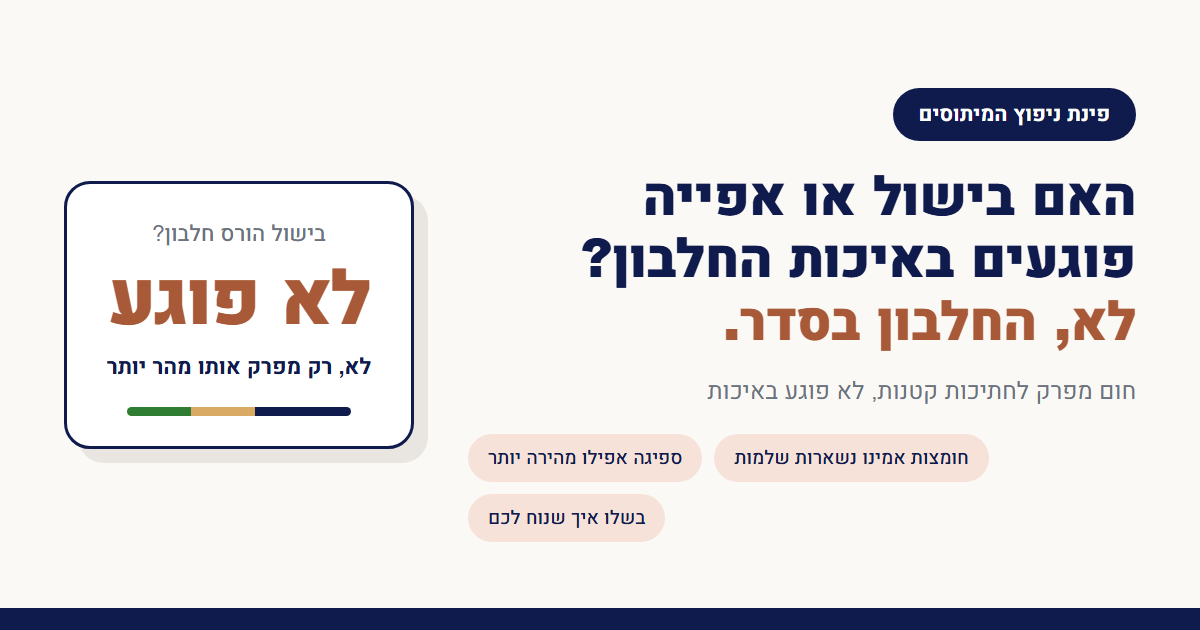 האם בישול או אפייה פוגעים באיכות החלבון?