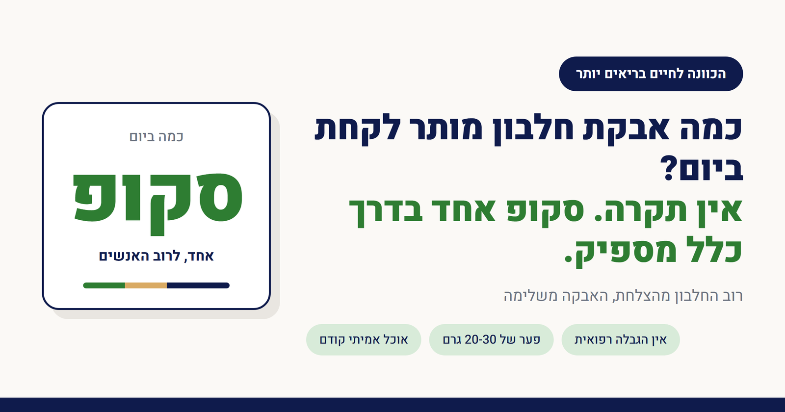 כמה אבקת חלבון מותר לקחת ביום?