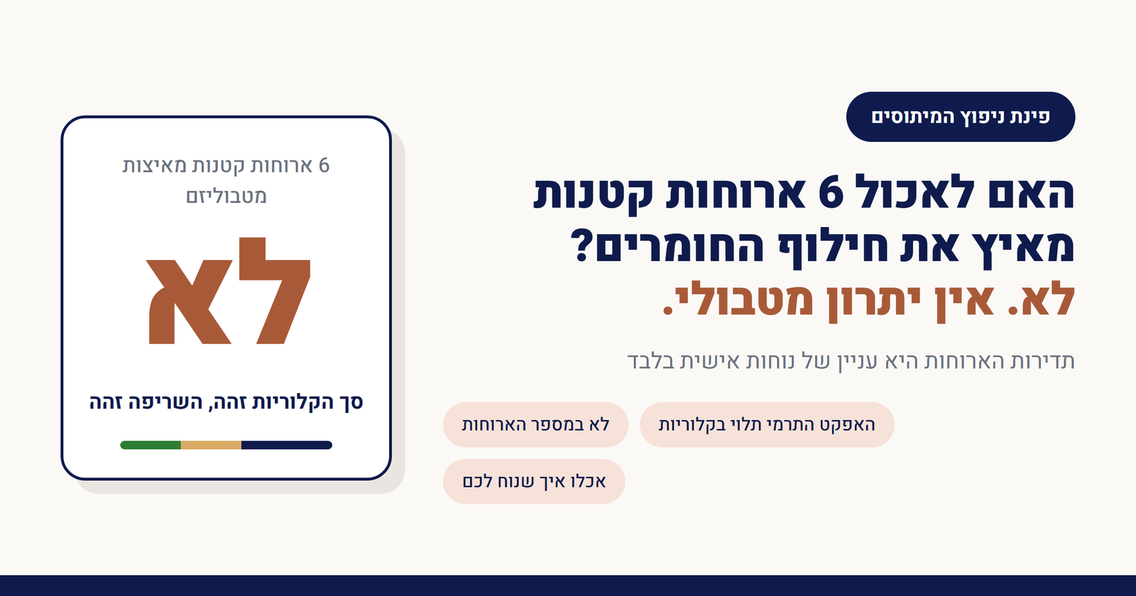 האם לאכול 6 ארוחות קטנות מאיץ את חילוף החומרים?