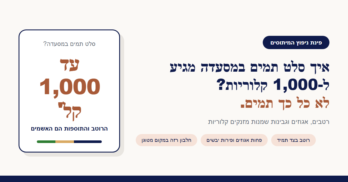 איך סלט תמים במסעדה מגיע ל-1,000 קלוריות?